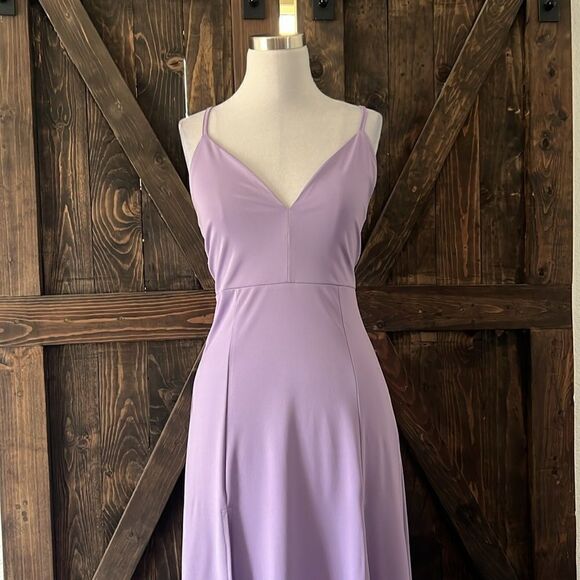 New Evening High Front slits Maxi Lavender Dress - Picture 2 of 11